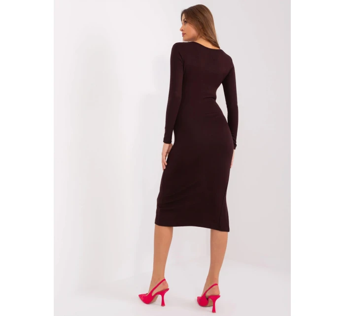 Dámske šaty EM SK 783.41P tmavohnedé - My Red Lips