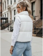 Dámská vesta z ovčí kůže krémová Dstreet model 21970448 - FashionStreet