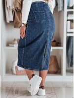 Džínová midi sukně s rozparkem modrá Dstreet model 21985640 - FashionStreet