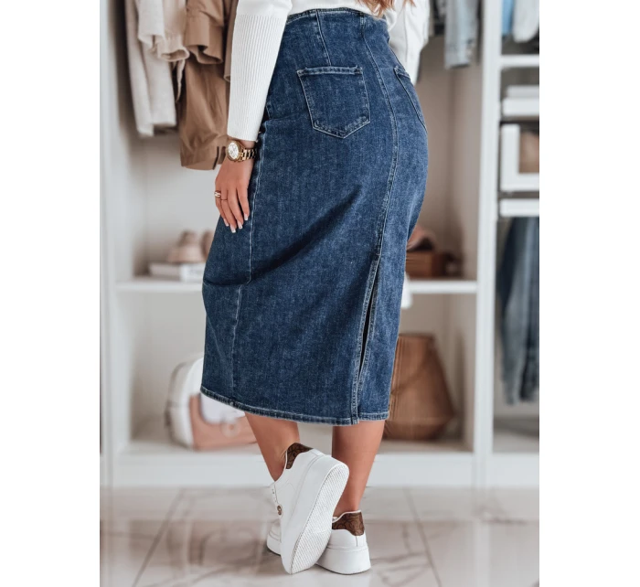 Džínová midi sukně s rozparkem modrá Dstreet model 21985640 - FashionStreet