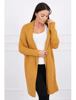 Sveter s netopierími rukávmi horčicovej farby