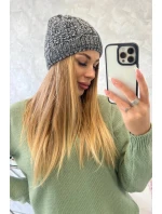 Fleecová čiapka Melisa K241 sivá+čierna