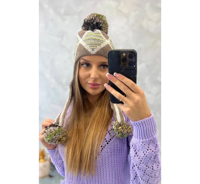 Dámská klapka na uši Eunika model 18751837 - K-Fashion Dámská klapka na uši Eunika model 18751837 - K-Fashion