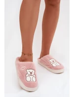 Kožešinové pantofle s růžové model 21772562 - Boto