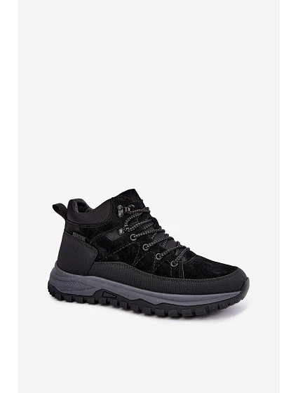 Pánské semišové zimní kozačky s podšívkou Big Star model 22556726 Černé - Big Star Shoes