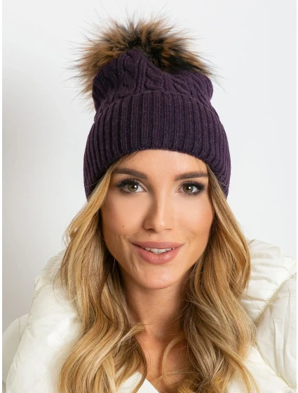 Dámska čiapka AT CZ 173501.44 tmavo fialová