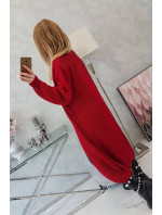 Sveter dlhý červený sveter