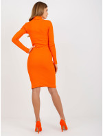 Oranžové pruhované základné šaty Livia RUE PARIS