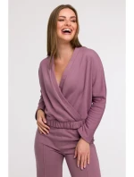 B292 Mikina s kapucňou vpredu - heather