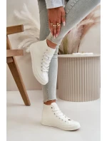 Dámske zateplené tenisky z eko kože White Big Star