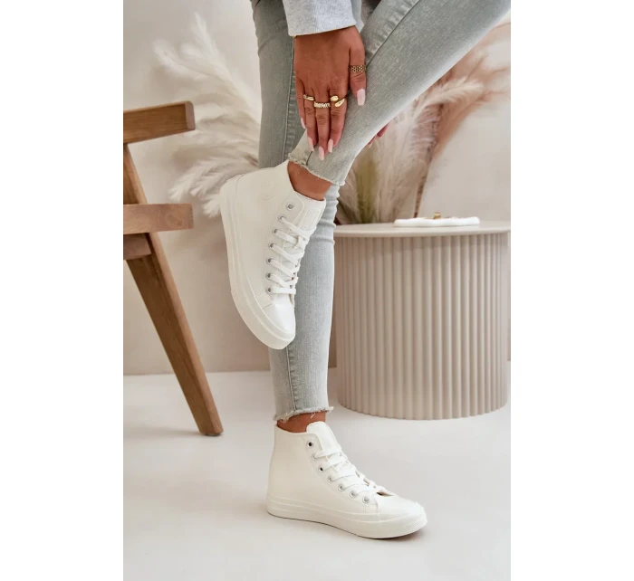 Dámske zateplené tenisky z eko kože White Big Star