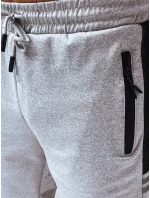 FashionStreet pánske svetlosivé teplákové šortky SX2256