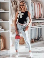 Dámské tričko bez ramínek s mašlí černé Dstreet model 21984232 - FashionStreet