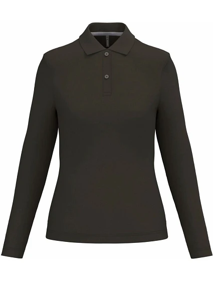 Kariban K 244 Dámske polo tričko s dlhým rukávom z piké 20.K244 tmavá khaki Kariban K 244 Dámske polo tričko s dlhým rukávom z piké 20.K244 tmavá khaki