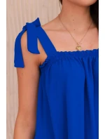 Halenka s mašličkami chrpově modrá Halenka s mašličkami chrpově modrá