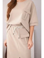 Dámsky set s blúzkou a midi sukňou Butter Fango