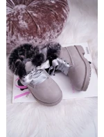 Dětské Kotníkové Boty Zateplené Šedé model 21523547 - Boto