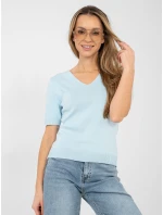 Sweter PM SW model 21923950 jasny niebieski - FPrice Sweter PM SW model 21923950 jasny niebieski - FPrice