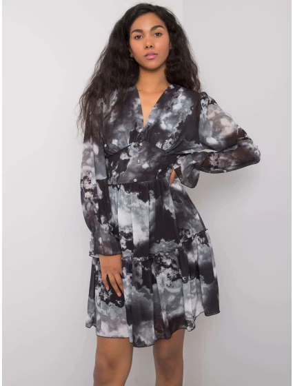 Šaty TW SK BI 1029.76 sivé čierne Šaty TW SK BI 1029.76 sivé čierne