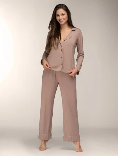 Pyžamo  Mocca Ease long/r SXL pruhované model 21781054 - Mademoiselle Sommeil