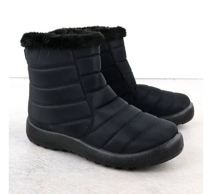 Dámské ploché zateplené sněhule černé model 21906469 - Potocki