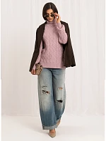 Sweter AT SW model 19040795 jasny fioletowy - FPrice Sweter AT SW model 19040795 jasny fioletowy - FPrice