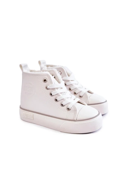 Detské vysoké tenisky so zipsom Big Star KK374227 White