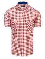 Pánská kostkovaná košile s krátkým rukávem Dstreet model 21963489 - FashionStreet