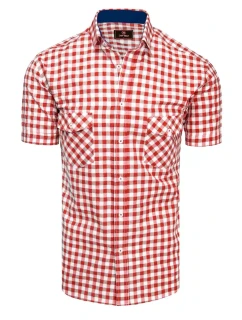 Pánská kostkovaná košile s krátkým rukávem Dstreet model 21963489 - FashionStreet