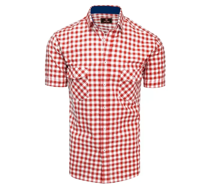 Pánská kostkovaná košile s krátkým rukávem Dstreet model 21963489 - FashionStreet