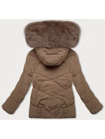 przejściowa kurtka damska  ciemny beżowy model 21248532 - J.STYLE