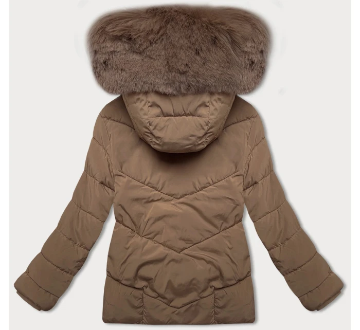 przejściowa kurtka damska  ciemny beżowy model 21248532 - J.STYLE