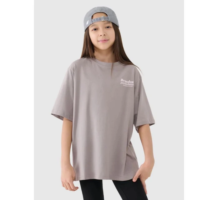 Dievčenské tričko oversize s potlačou 4F 4FJRSS25TTSHF2586-83S Dievčenské tričko oversize s potlačou 4F 4FJRSS25TTSHF2586-83S