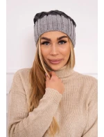 Milano fleecová čiapka K203 graphite+grey Milano fleecová čiapka K203 graphite+grey
