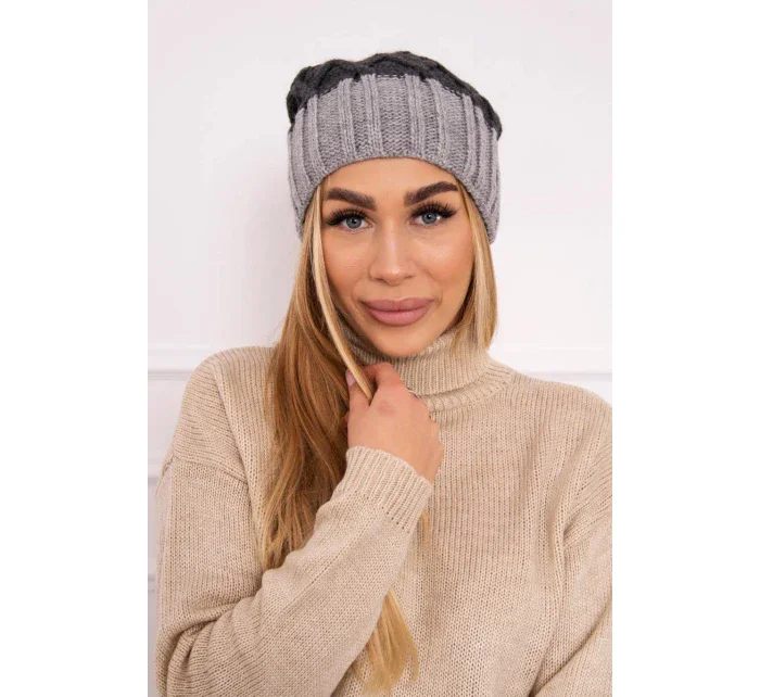 Milano fleecová čiapka K203 graphite+grey Milano fleecová čiapka K203 graphite+grey