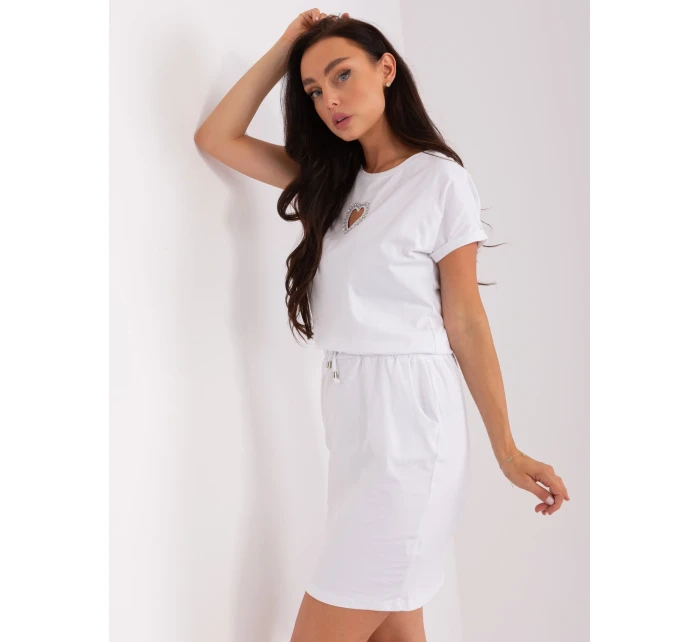 Sukienka RV SK model 21110933 biały - FPrice Sukienka RV SK model 21110933 biały - FPrice