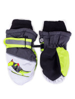 Yoclub Detské zimné lyžiarske rukavice REN-0220C-A110 Grey