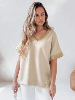 Dámska oversize blúzka SHINE LOVE beige FashionStreet RY2914