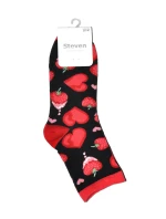 Dámské ponožky model 14559108 Srdce - Steven Dámské ponožky model 14559108 Srdce - Steven