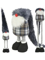 DEKORATÍVNY TRPASLÍK NA TELESKOPE 38-88CM SIVÝ