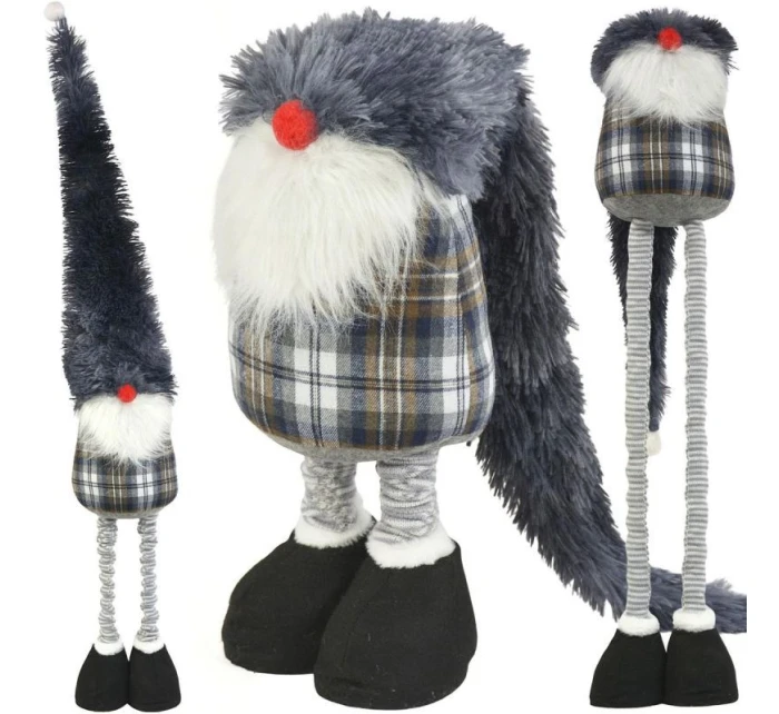 DEKORATÍVNY TRPASLÍK NA TELESKOPE 38-88CM SIVÝ