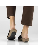 Čierne kožené žabky na platforme Filippo DK7567