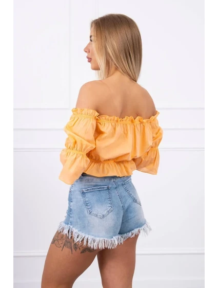 Broskyňovo sfarbená pruhovaná blúzka Broskyňovo sfarbená pruhovaná blúzka