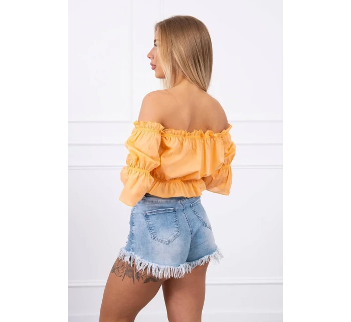 Broskyňovo sfarbená pruhovaná blúzka Broskyňovo sfarbená pruhovaná blúzka