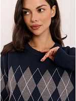 Sweter IR SW model 22400684 granatowy - FPrice Sweter IR SW model 22400684 granatowy - FPrice