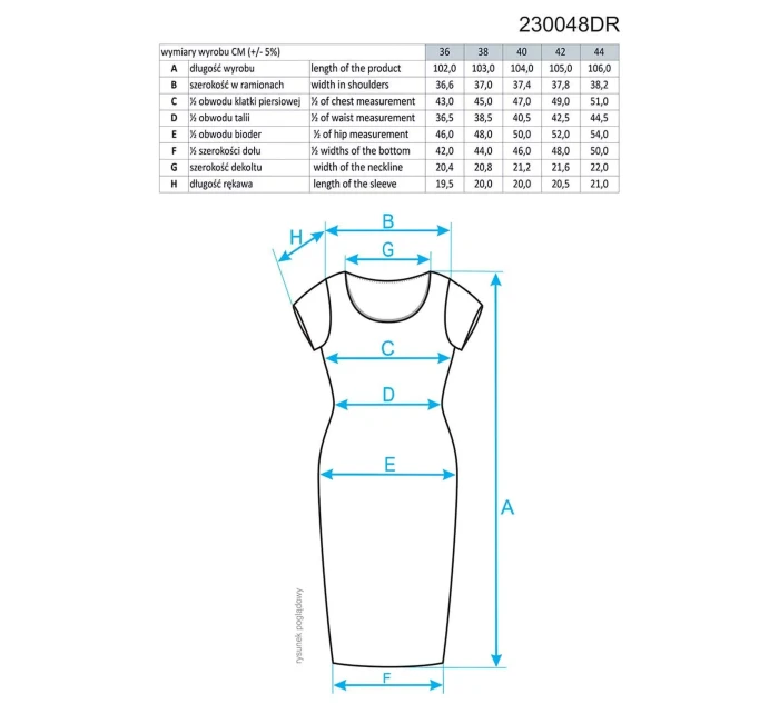 Dámske šaty 230048DR - Ennywear