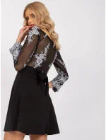 Dámské šaty DHJ SK model 20771786 Černá se stříbrnou - FPrice