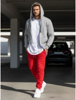 FashionStreet pánske červené tepláky UX2708 FashionStreet pánske červené tepláky UX2708