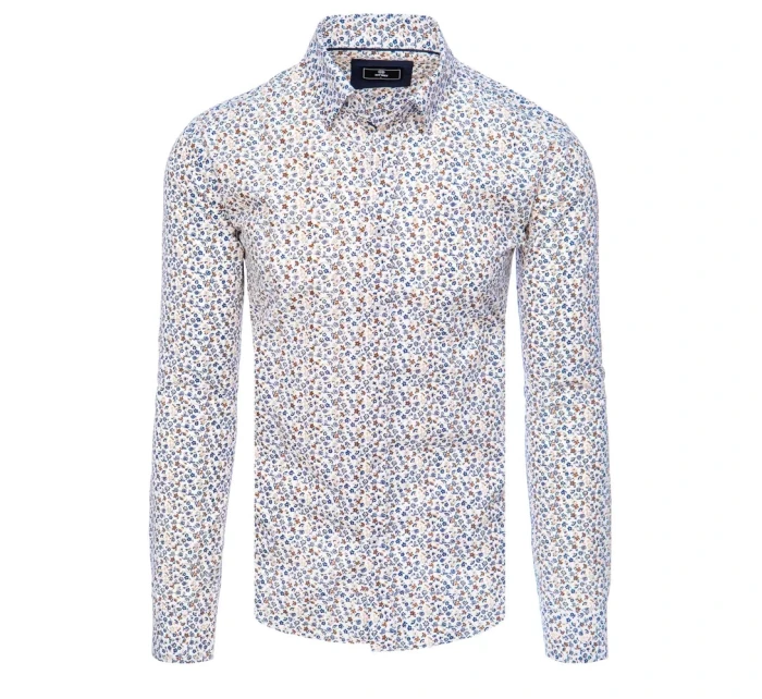 Pánska biela košeľa FashionStreet DX2413 Pánska biela košeľa FashionStreet DX2413