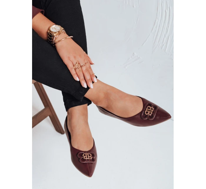 Dámské bordó baleríny Dstreet model 21992139 - FashionStreet